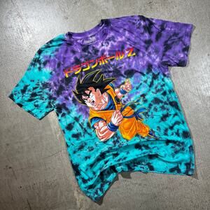 Dragon Ball Z Goku Tie Dye T-Shirt Medium Purple
